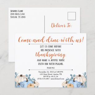 Thanksgiving Uitnodiging Schriftuur Pompoenveld