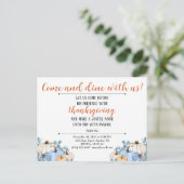 Thanksgiving Uitnodiging Schriftuur Pompoenveld (Staand voorkant)