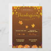 Thanksgiving-uitnodiging sjabloon (bewerkbaar) kaart (Voorkant)