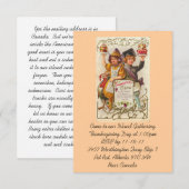 Thanksgiving Uitnodiging Sjabloon Vintage (Voorkant / Achterkant)