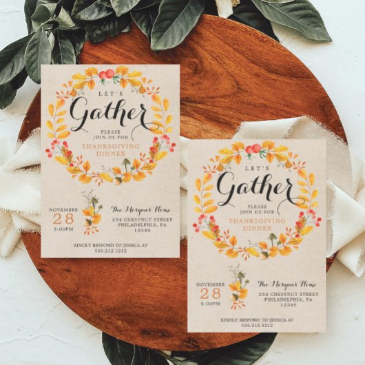 Thanksgiving Uitnodiging - Thanksgiving