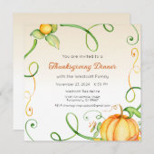 Thanksgiving Uitnodiging, Thanksgiving Diner Kaart (Voorkant / Achterkant)