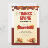 Thanksgiving Uitnodiging tot feestvieren (Voorkant)