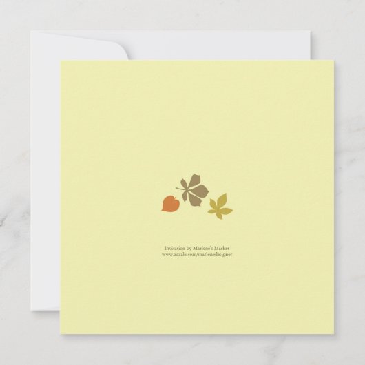 Thanksgiving Uitnodiging tot invallen (Achterkant)