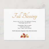 Thanksgiving Uitnodiging tot invallen (Voorkant)