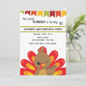 Thanksgiving uitnodiging tot vrijdag Turkije (Staand voorkant)