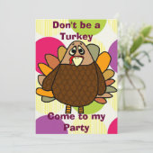 Thanksgiving uitnodiging Turkije (Staand voorkant)