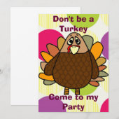 Thanksgiving uitnodiging Turkije (Voorkant / Achterkant)