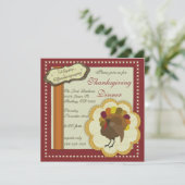 Thanksgiving — uitnodiging voor binnenschroefboek (Staand voorkant)