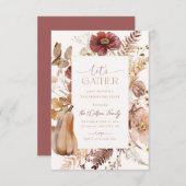 Thanksgiving uitnodiging Vriendschapsdiner (Voorkant / Achterkant)