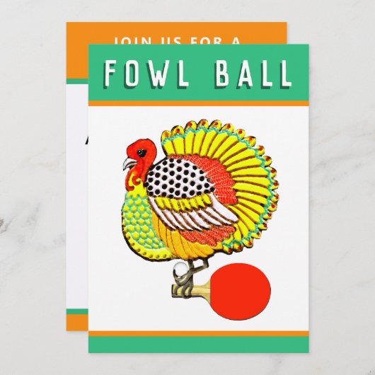 Thanksgiving Uitnodigingen (Voorkant / Achterkant)