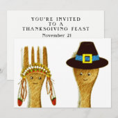 Thanksgiving Uitnodigingen (Voorkant / Achterkant)