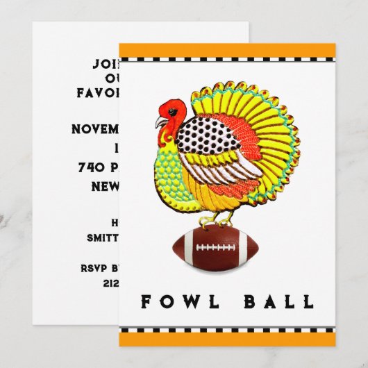 Thanksgiving Uitnodigingen (Voorkant / Achterkant)