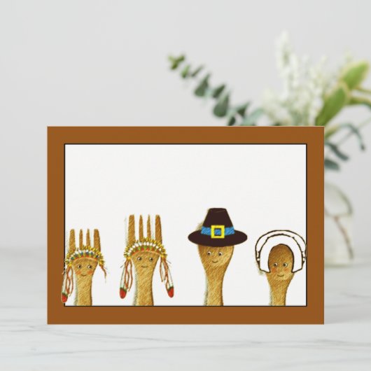 Thanksgiving Uitnodigingen (Staand voorkant)