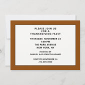 Thanksgiving Uitnodigingen (Achterkant)