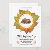 Thanksgiving-uitnodigingskaart Kaart (Voorkant / Achterkant)