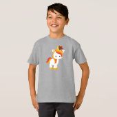 Thanksgiving Unicorn, Cute Unicorn, Feathers T-shirt (Voorkant volledig)