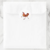 Thanksgiving Unicorn Turkey Outfit Gift Ronde Sticker (Tas)