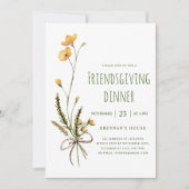 Thanksgiving Uniek Modern Friendsgiving diner Kaart (Voorkant)