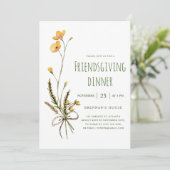 Thanksgiving Uniek Modern Friendsgiving diner Kaart (Staand voorkant)