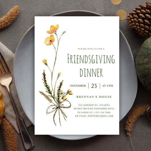 Thanksgiving Uniek Modern Friendsgiving diner Kaart