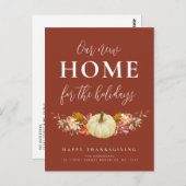 Thanksgiving vakantie bewegende aankondiging brief briefkaart (Voorkant / Achterkant)