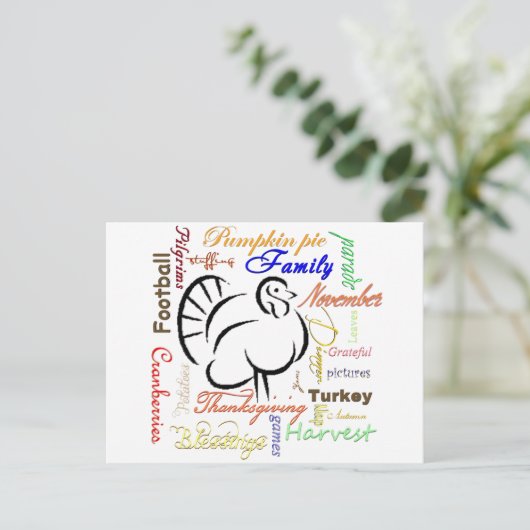 Thanksgiving vakantie-briefkaart feestdagenkaart (Staand voorkant)