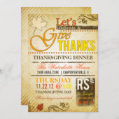 Thanksgiving Vakantie feestdag uitnodigingen (Voorkant / Achterkant)