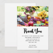 Thanksgiving Vakantie Herfst Oogst Tafel Bedankkaart (Voorkant / Achterkant)