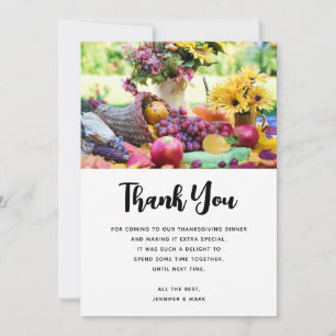Thanksgiving Vakantie Herfst Oogst Tafel Bedankkaart