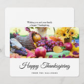 Thanksgiving Vakantie Herfst Oogst Tafel Feestdagenkaart (Voorkant / Achterkant)