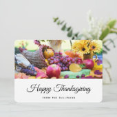 Thanksgiving Vakantie Herfst Oogst Tafel Feestdagenkaart (Staand voorkant)