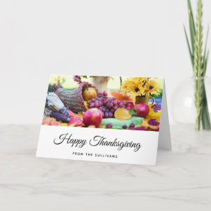 Thanksgiving Vakantie Herfst Oogst Tafel Kaart