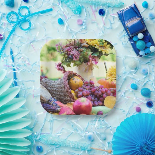 Thanksgiving Vakantie Herfst Oogst Tafel Papieren Bordje (Feest)