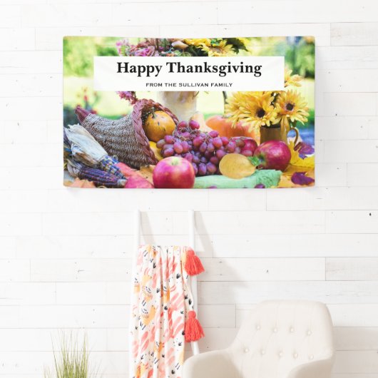 Thanksgiving Vakantie Herfst Oogst Tafel Spandoek (Insitu)