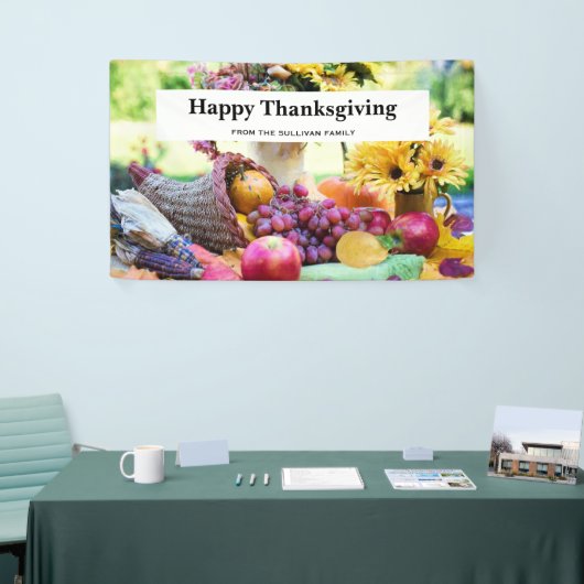 Thanksgiving Vakantie Herfst Oogst Tafel Spandoek (Beurs)