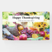 Thanksgiving Vakantie Herfst Oogst Tafel Spandoek (Horizontaal)