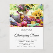 Thanksgiving Vakantie Herfst Oogst Tafel Uitnodiging Briefkaart (Voorkant)