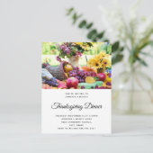 Thanksgiving Vakantie Herfst Oogst Tafel Uitnodiging Briefkaart (Staand voorkant)