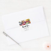 Thanksgiving Vakantie Herfst Oogst Tafel Vierkante Sticker (Envelop)