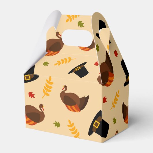Thanksgiving Vakantie kalkoen diner party box Bedankdoosjes (Achterkant)