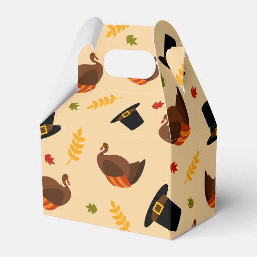 Thanksgiving Vakantie kalkoen diner party box Bedankdoosjes (Voorkant Zijde)