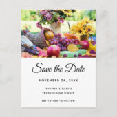 Thanksgiving Vakantie Oogst Tafel Save the Date Uitnodiging Briefkaart (Voorkant)