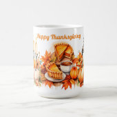 Thanksgiving Vakantie Serie 15 oz Klasse Mok (Center)