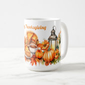 Thanksgiving Vakantie Serie 15 oz Klasse Mok (Voorkant rechts)