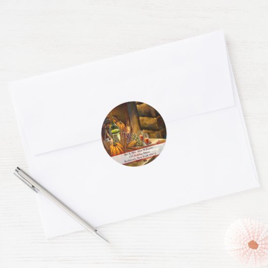 Thanksgiving vakantie Sticker adreslabel (Envelop)