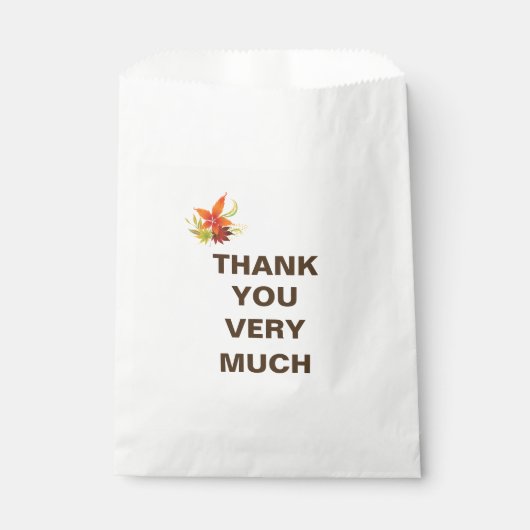 Thanksgiving Vakantie Treat Bag Bedankzakje (Voorkant)