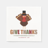 Thanksgiving Vakantie Turkije Geef Bedankt Servet (Voorkant)