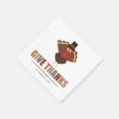 Thanksgiving Vakantie Turkije Geef Bedankt Servet (Hoek)