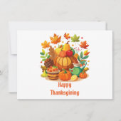 Thanksgiving Vakantiekaart Bedankkaart (Voorkant)